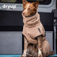 DryUp Trocken Cape Hundebademantel STANDARD Coffee-braun M 60cm