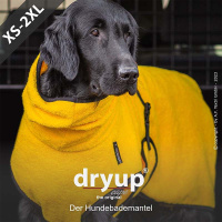 DryUp Trocken Cape Hundebademantel STANDARD Yellow-gelb L 65cm