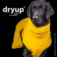 DryUp Trocken Cape Hundebademantel STANDARD Yellow-gelb XL 70cm