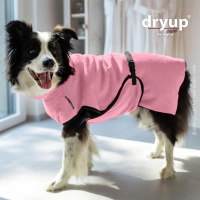 DryUp Trocken Cape Hundebademantel STANDARD Rose L 65cm