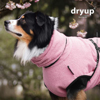 DryUp Trocken Cape Hundebademantel STANDARD Rose XL 70cm