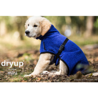 DryUp Trocken Cape Hundebademantel MINI für kleine Hunde 40cm Blueberry-blau