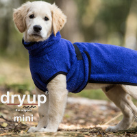 DryUp Trocken Cape Hundebademantel MINI für kleine Hunde 45cm Blueberry-blau
