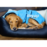 DryUp Trocken Cape Hundebademantel MINI für kleine Hunde 30cm Cyan-hellblau