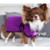 DryUp Trocken Cape Hundebademantel MINI für kleine Hunde 40cm Bilberry-lila violett