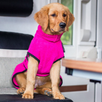 DryUp Trocken Cape Hundebademantel MINI für kleine Hunde 40cm Pink