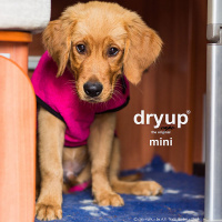 DryUp Trocken Cape Hundebademantel MINI für kleine Hunde 40cm Pink