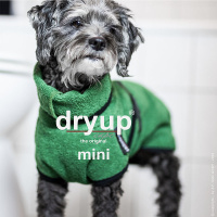 DryUp Trocken Cape Hundebademantel MINI für kleine Hunde 30cm Darkgreen-dunkelgrün
