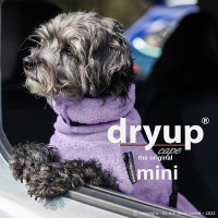 DryUp Trocken Cape Hundebademantel MINI für kleine Hunde 40cm Lavendel