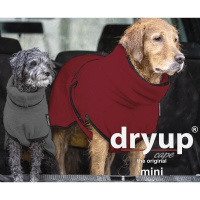 DryUp Trocken Cape Hundebademantel MINI für kleine Hunde 30cm Anthrazit-grau
