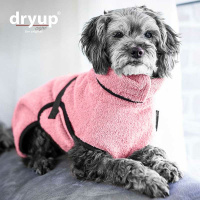 DryUp Trocken Cape Hundebademantel MINI für kleine Hunde 30cm Rose