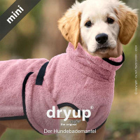 DryUp Trocken Cape Hundebademantel MINI für kleine Hunde 35cm Rose