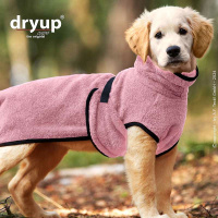 DryUp Trocken Cape Hundebademantel MINI für kleine Hunde 45cm Rose