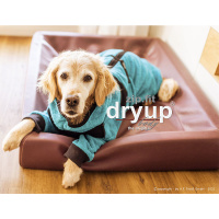 DryUp Body ZIP.FIT Hundebademantel mit Beinen STANDARD Petrol L 65cm