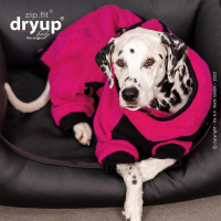 DryUp Body ZIP.FIT Hundebademantel mit Beinen STANDARD Pink XL 70cm
