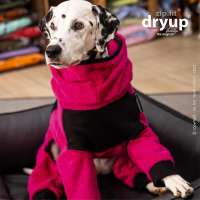 DryUp Body ZIP.FIT Hundebademantel mit Beinen STANDARD Pink XL 70cm