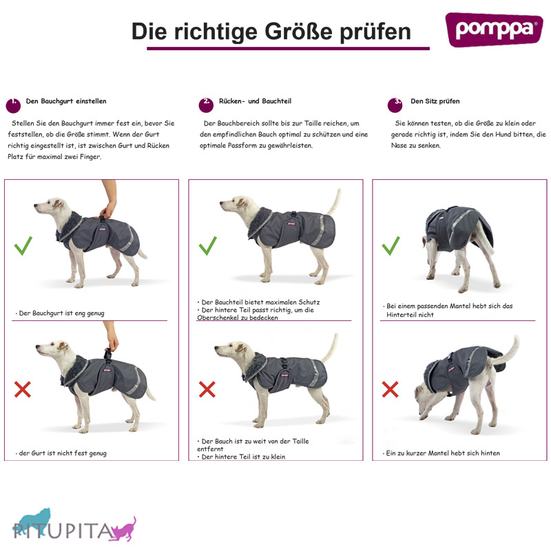 Pomppa Perus Allwetter-Mantel Wintermantel mit Geschirröffnung NEUE Ausführung Trail 56