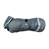 Pomppa Kevyt gefütterter Regenmantel mit Geschirröffnung NEUE Ausführung Graphite 52