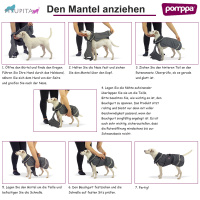 Pomppa Perus Allwetter-Mantel Wintermantel mit Geschirröffnung NEUE Ausführung Plum lila 75