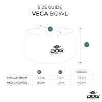 Dog Copenhagen Vega Bowl Futternapf Wassernapf Petrol Blue blau M/L