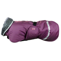 Pomppa Toppa Wintermantel mit Geschirröffnung Plum 37