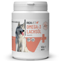 REAVET Omega-3 Lachsöl Kapseln für Hunde 200 Stk.