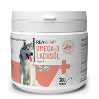 REAVET Omega-3 Lachsöl Kapseln für Hunde 500 Stk.