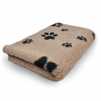PITUPITA medizinische Hundedecke DryBed MedBed Vet Bed rutschfest Pfoten hellbraun/schwarz S 75x50