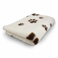 PITUPITA medizinische Hundedecke DryBed MedBed Vet Bed rutschfest Pfoten Creme/braun M 100x75