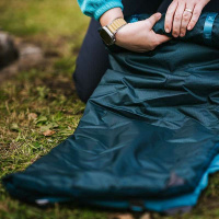 Non-stop dogwear Trekking Campingmatte Hundebett Dark teal- türkis M