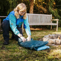 Non-stop dogwear Trekking Campingmatte Hundebett Dark teal- türkis L