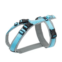 AnnyX Brustgeschirr Open Fun Grau-eisblau S