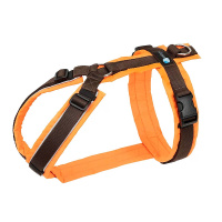AnnyX Brustgeschirr Protect Leuchtorange-braun M Steg kurz 23cm