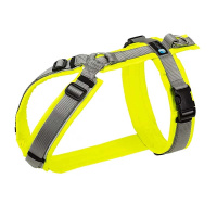 AnnyX Brustgeschirr Protect Leuchtgelb-grau XXS