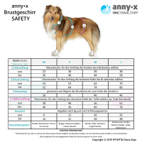 AnnyX Sicherheitsgeschirr Safety Protect Leuchtorange-braun XXS