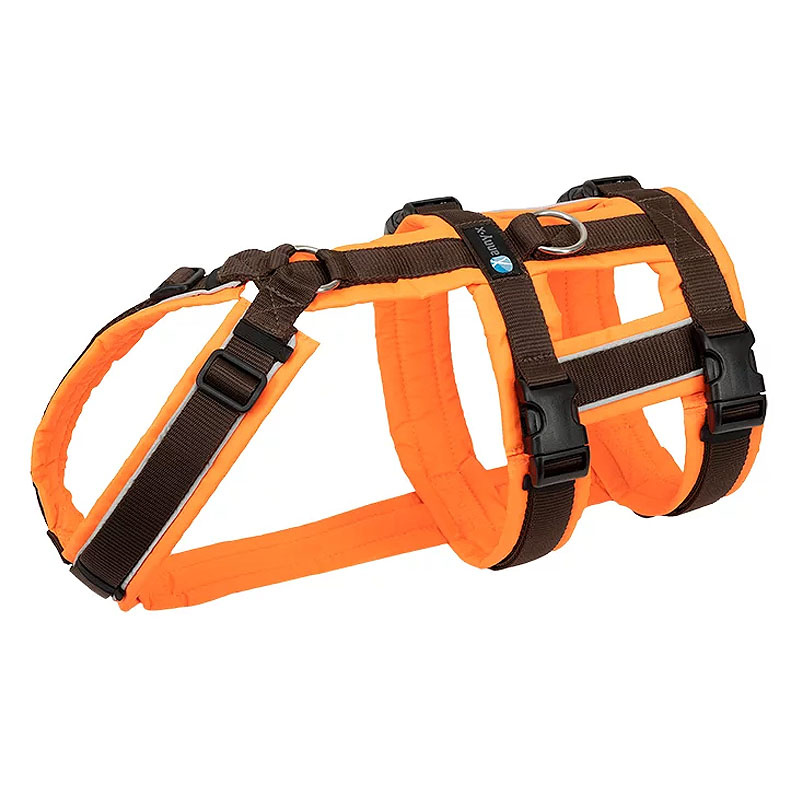 AnnyX Sicherheitsgeschirr Safety Protect Leuchtorange-braun XS