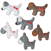 Doggy Doodles süßes Kuscheltier aus hochwertigem Rindsleder braun Welpe