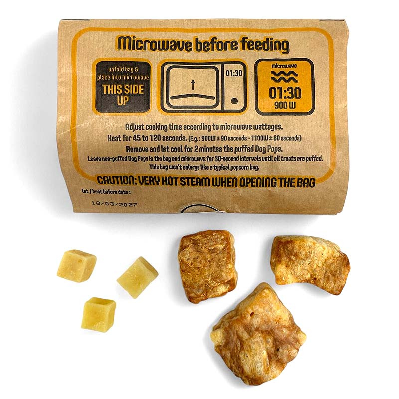 Käse Dog Popps Käsepopcorn für die Mikrowelle