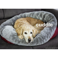 ActionFactory Cuddle Up ein Hundebett mit 3 Funktionen Burgund S 67 x 45 cm