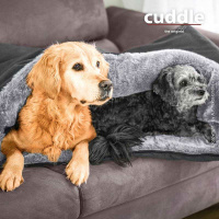 ActionFactory Cuddle Up ein Hundebett mit 3 Funktionen Anthrazit L 102 x 60cm