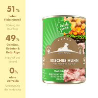 IRISH PURE Irisches Nassfutter Huhn mit Gemüse &...