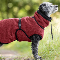 WarmUp Cape PRO Mantel MINI für kleine Hunde 35cm Bordeaux dunkelrot