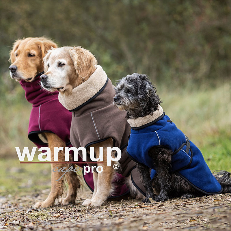 WarmUp Cape PRO Mantel MINI für kleine Hunde 30cm Darklblue blau