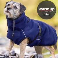WarmUp Cape PRO Mantel MINI für kleine Hunde 45cm Darklblue blau