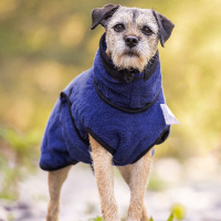 WarmUp Cape PRO Mantel MINI für kleine Hunde 45cm Darklblue blau