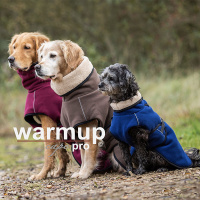 WarmUp Cape PRO Mantel MINI für kleine Hunde 45cm Darklblue blau