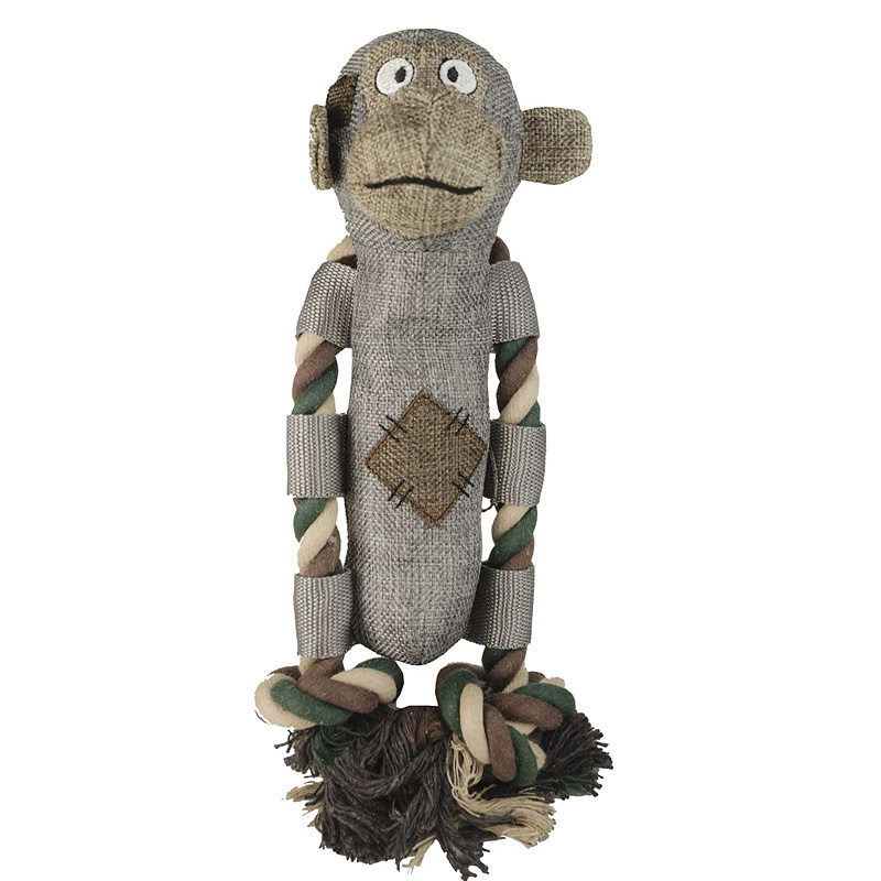 Country Dog Kuscheltier aus 100% recyceltem Material mit Baumwollseil