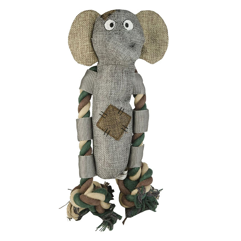 Country Dog Kuscheltier aus 100% recyceltem Material mit Baumwollseil