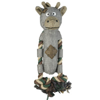 Country Dog Kuscheltier aus 100% recyceltem Material mit Baumwollseil