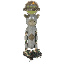 Country Dog Kuscheltier aus 100% recyceltem Material mit Baumwollseil